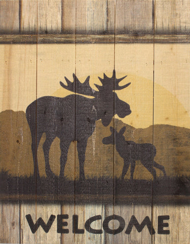 Pallet Art (Moose Welcome)