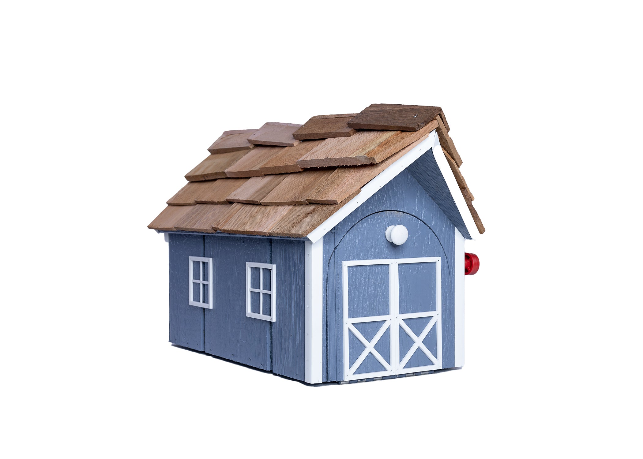 Mailbox (Wood Double Door, Cedar Shake Roof)