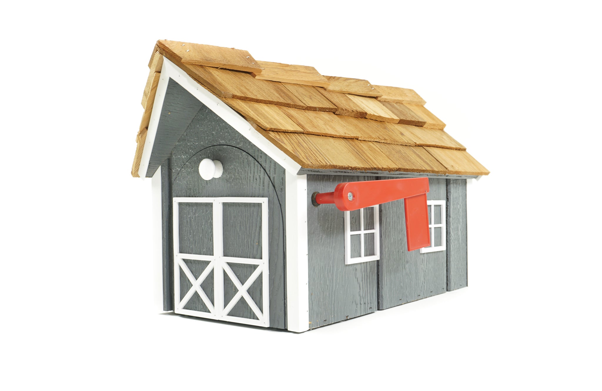 Wood Mailbox (Cedar Shake Roof, Color Selection)