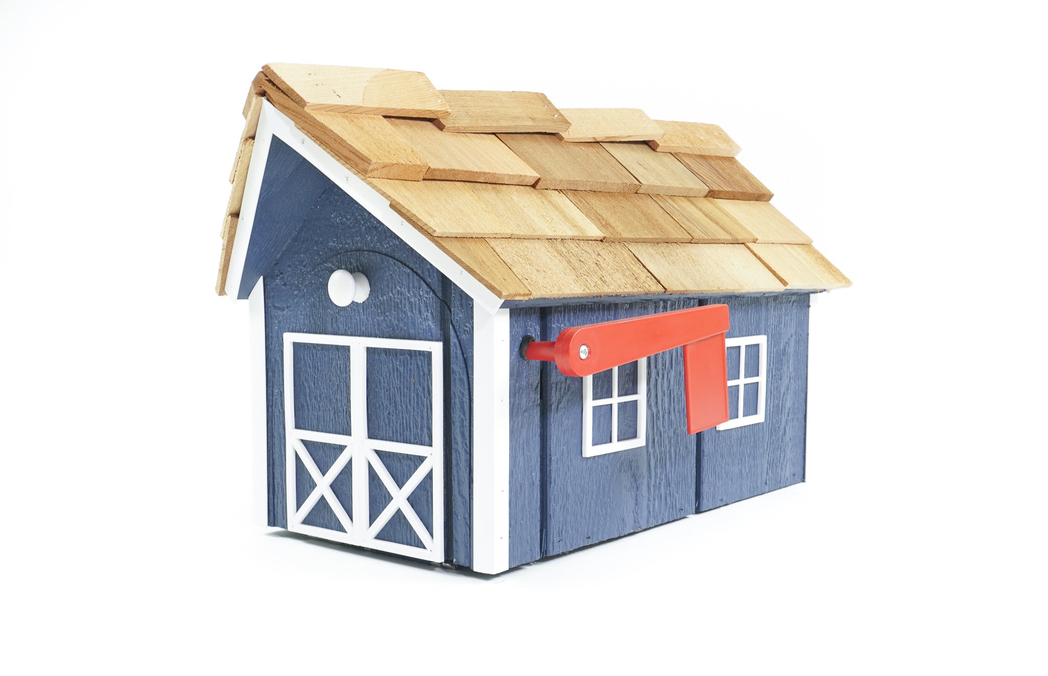 Wood Mailbox (Cedar Shake Roof, Color Selection)