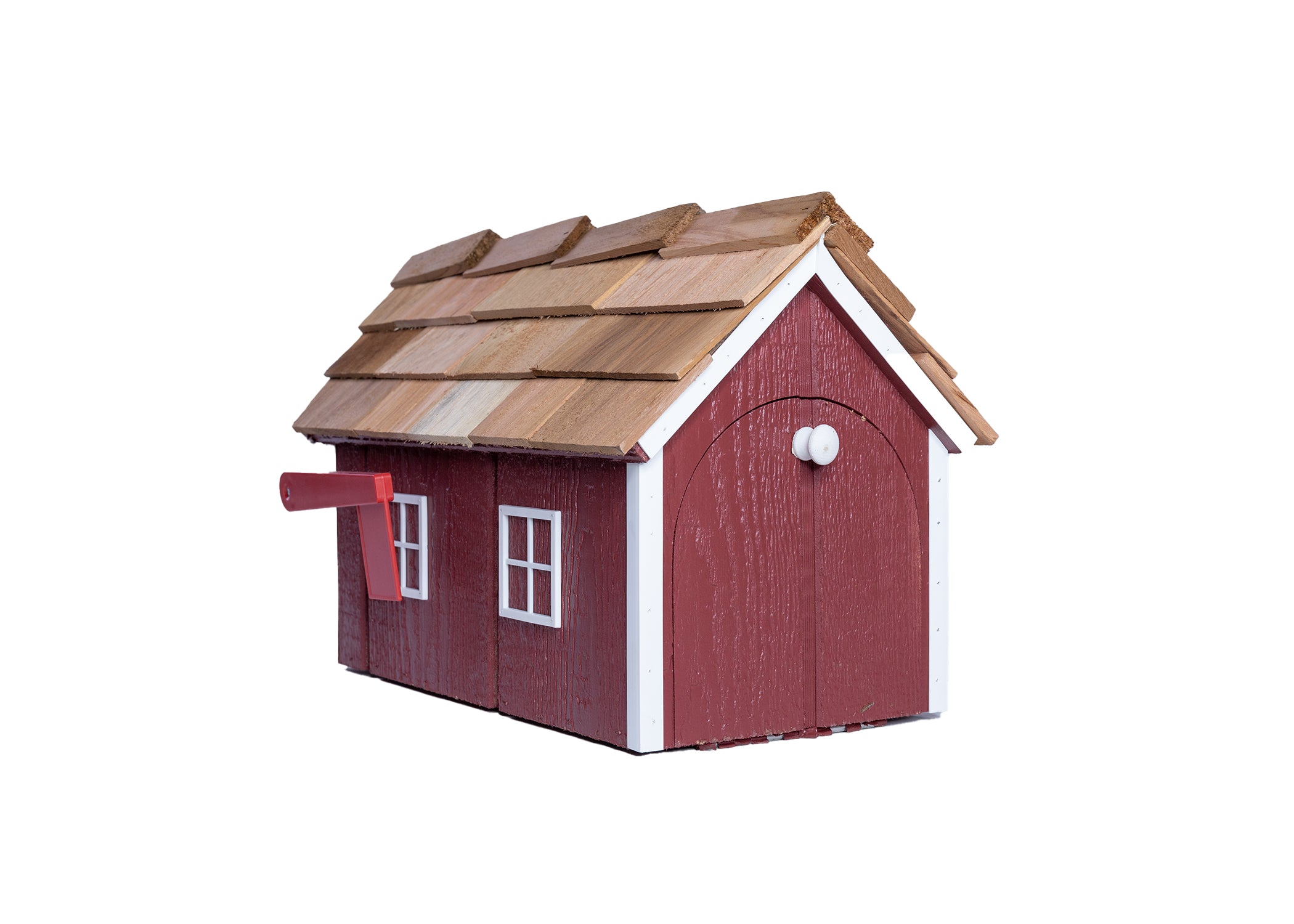 Mailbox (Wood Double Door, Cedar Shake Roof)