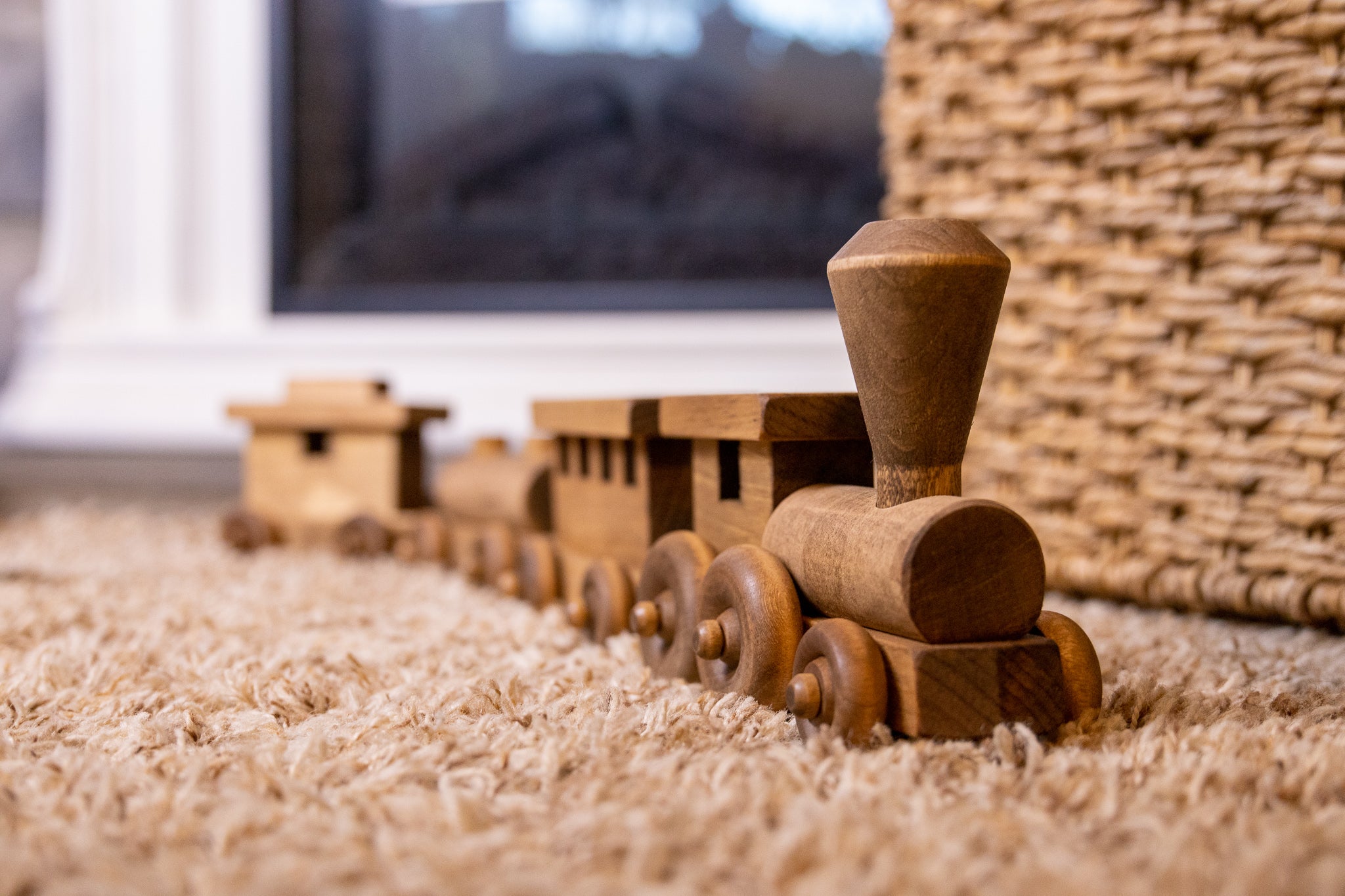 Wooden Toy Train Set