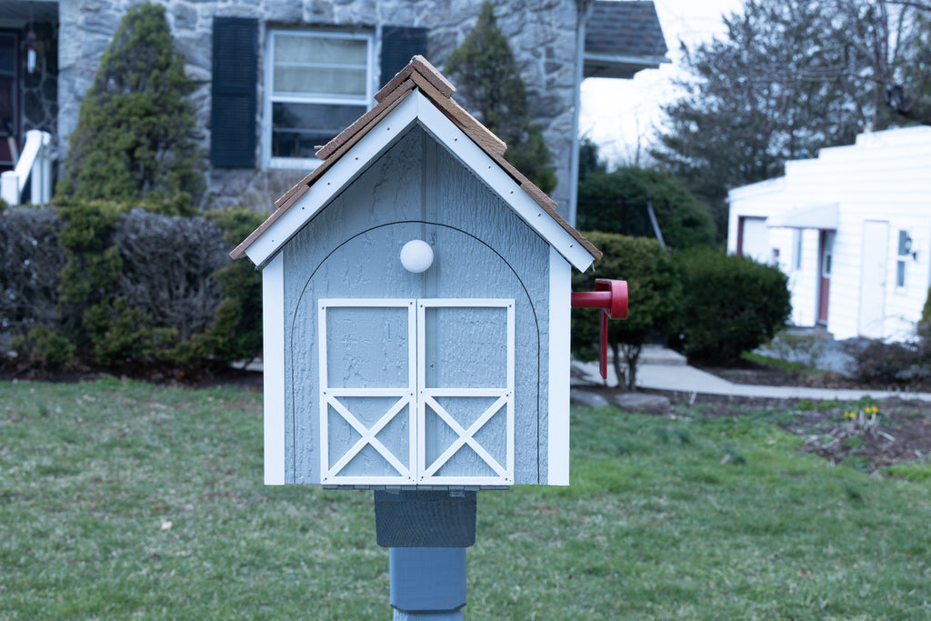 Wood Mailbox (Cedar Shake Roof, Color Selection)