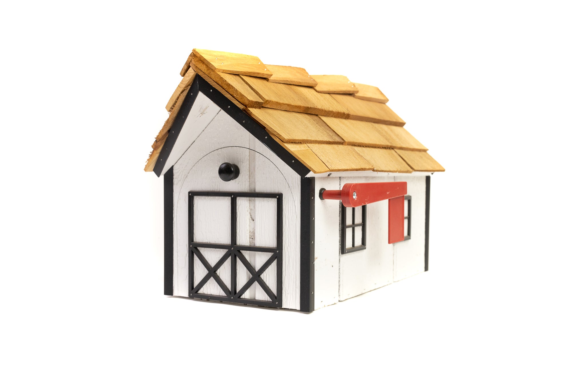 Wood Mailbox (Cedar Shake Roof, Color Selection)