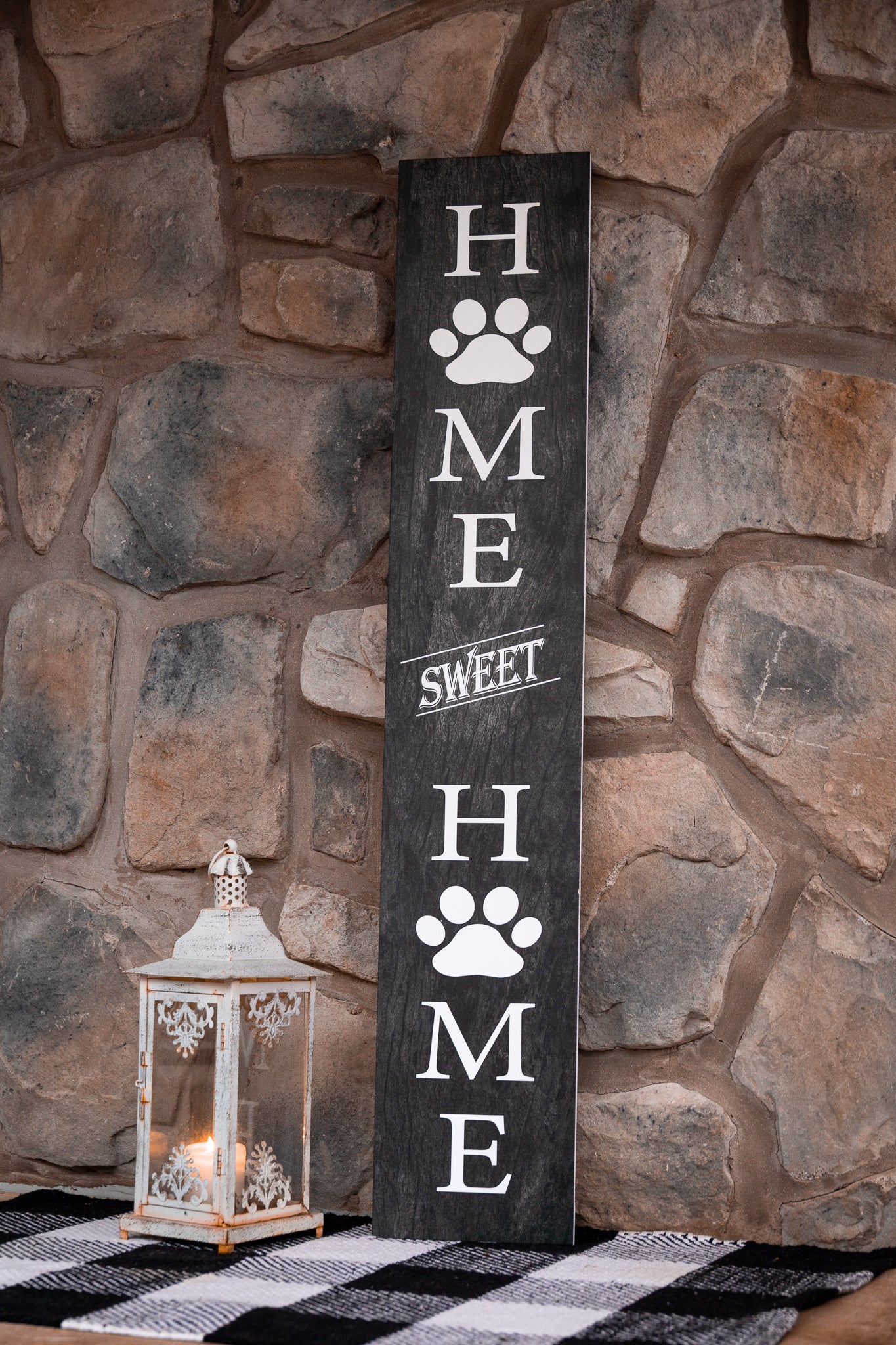 Porch Sign (Home Sweet Home w/paw prints)