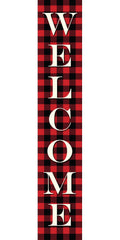 Porch Sign (Plaid Welcome)