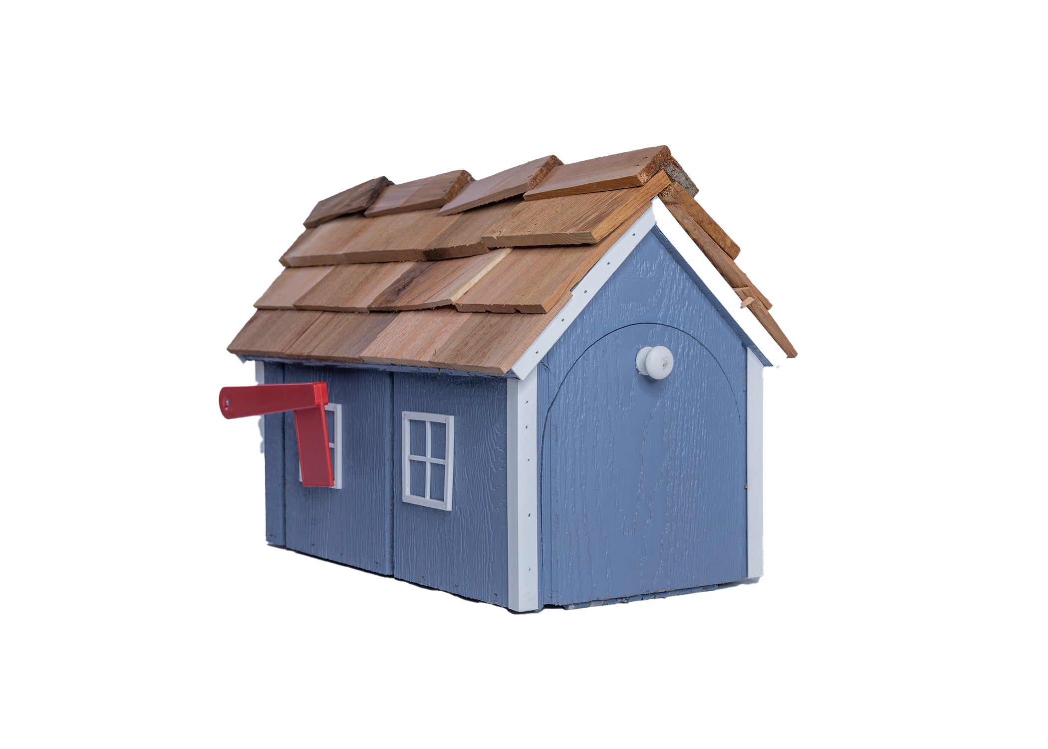Mailbox (Wood Double Door, Cedar Shake Roof)